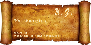 Mór Georgina névjegykártya